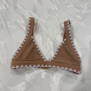 Lovers + Friends Adrift swim top in Nude Small